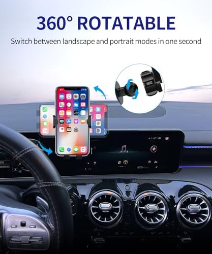 Premium 360° Rotating Phone Holder for 2015 Mercedes Benz GLA/CLA-Class – 5.8″ Screen Auto Mount for Effortless Navigation & Hands-Free Communication – Stylish and Easy-to-Install Car Accessory for Enhanced Safety and Driving Comfort