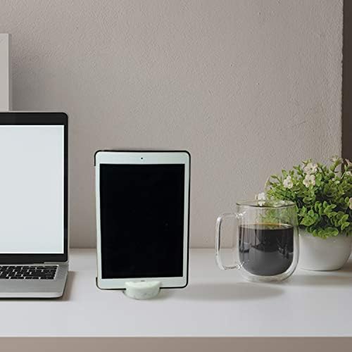 Crevasse Phone Stand Premium Carrara Marble Cell Phone Holder for Cellphone or Tablet on Your Desk, Counter, Table or Nightstand. Luxurious Solid Real Stone Phone Stand for Recording – Enhanced Compatibility and Speed