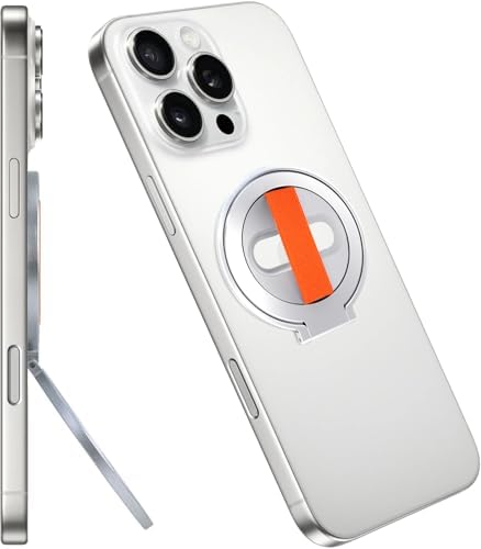 Revolutionary Grat 2 Magnetic Phone Grip Kickstand with Elastic Finger Strap – Ultimate Dual-Sided Magnet Ring for i Phone 16, 15, 14, 13, 12 Pro Max – Secure, Stylish, and Versatile Phone Accessory in Sleek Silver for Enhanced Usability and Hands-Free Experience