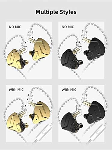 KZ ZSN Pro Dual Drivers Hi-Fi In-Ear Earphones with 1 BA & 1 DD – Exceptional Sound Clarity & Powerful Bass for Audiophile Musicians – Detachable Cable Design for Enhanced Customization & Compatibility – Ergonomic Fit for Long Listening Sessions