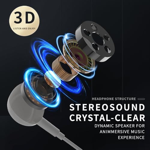 ZGONC Premium Wired Earbuds for i Phone – High-Fidelity Audio with Built-in Microphone & Volume Control – Effortless i OS Compatibility for Models 14/13/12/11/XR/XS/X/8/7/SE/Pro/Pro Max – Ergonomic Design for Ultimate Comfort in Music & Calls