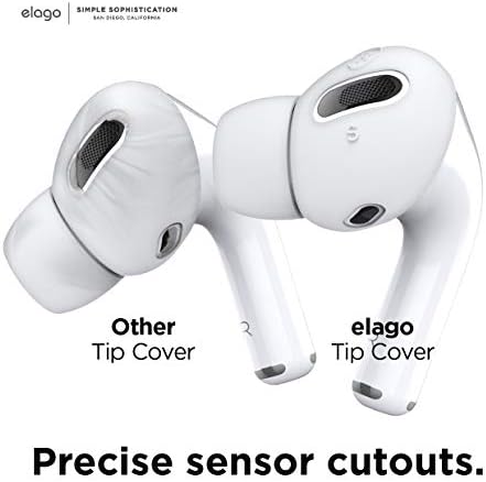 Enhance Your Audio Experience with elago’s Patented Air Pods Pro Ear Tips – 6 Pairs in Dark Grey for Ultimate Comfort and Fit – Anti-Slip Design with Integrated Covers, Compatible with Charging Case, Available in Large, Medium, and Small Sizes for Personalized Listening – Perfect for Audiophiles Seeking Quality and Convenience