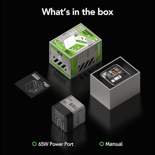 Rapid Charge 65 W Ga N Dual Port Charger with Retractable Type-C Cable – Travel-Friendly USB-C & USB-A Power Adapter for i Phone, i Pad, Mac Book, Samsung Galaxy and More – Enhanced Efficiency & Versatility in Sleek Black Design