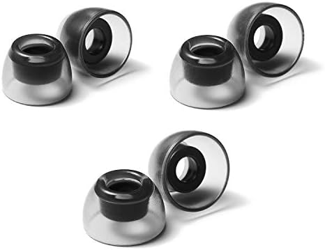AZLA Sedna Earfit Crystal Replacement Earbud Tips – Premium Silicone Eartips for Noise Cancelling Headphones – Ideal for Galaxy Buds 2, Air Pods Pro, Beats Power Beats, and Skullcandy – Sizes S/MS/M for Enhanced Comfort and Sound Isolation