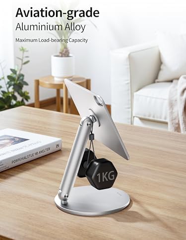 Transform Your i Pad Mini 6 (2021) Experience with LULULOOK Magnetic Stand – Ergonomic Aluminum Holder for Optimal Viewing & Drawing, Adjustable Height & Angle, Lightweight Design for Easy Portability and Versatile Portrait/Landscape Use