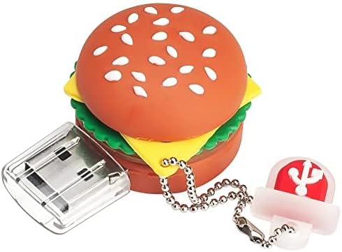 Delightful 64 GB Hamburger-Shaped USB Flash Drive – Quirky Novelty Thumb Drive for Unique Data Storage Solutions, High-Speed Transfer & Broad Compatibility for PCs and Laptops