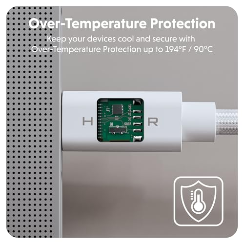 HyperDrive Next USB4 Type-C Performance Charging Cable — USB C Charging w/ 40Gbps Data Transfer, 240W Power Delivery, Fast Charge, 8K Video Support (4ft/1.2m – Black) – Enhanced Compatibility and Speed