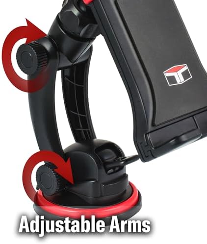 Tuff Tech Universal Car Phone Holder – Super Stick Windshield & Dash Mount for Secure Smartphone Access and Enhanced Visibility, Ideal for Safe Driving and Hands-Free Navigation