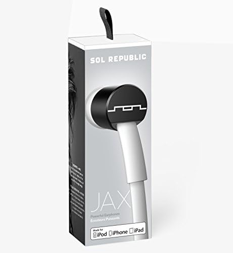 SOL REPUBLIC Jax Wired In-Ear Headphones for Apple Devices – Tangle-Free Cable with 3-Button Control, Noise Isolation, and 4 Customizable Ear Tip Sizes for Maximum Comfort and Audio Clarity