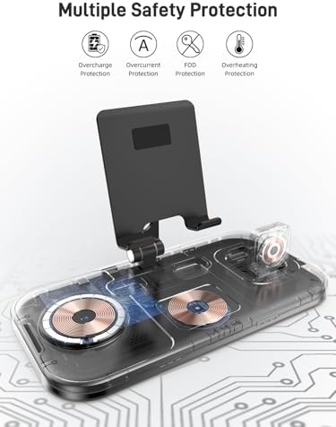 Revolutionary 4-in-1 Wireless Charging Station for Samsung Devices – High-Speed Dock for Galaxy S24 Ultra, S23 Ultra, Tablets, Watch 7 & Buds – Compact Foldable Aluminum Design for Efficient Travel & Multi-Device Charging – Essential On-the-Go Power Hub for Seamless Connectivity