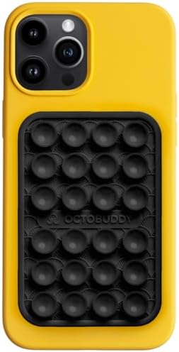 Revolutionize Your Content Creation with the Textures Ripples Silicone Suction Phone Case – Hands-Free Mounting Solution with 24 High-Performance Suction Cups for Effortless Selfies & Video Recording – Compact 2.6″ x 3.9″ Size in Bold Canary Yellow – Perfect for Vloggers and On-the-Go Documentarians – Ultimate Compatibility and Easy Application
