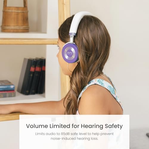 Safe & Stylish Bluetooth Headphones for Kids – Puro Sound Labs Junior Jam Plus with Volume Limiting Technology, 22-Hour Battery Life, and Comfortable On-Ear Fit, Perfect for Tablets and Smartphones in Trendy Blue Finish