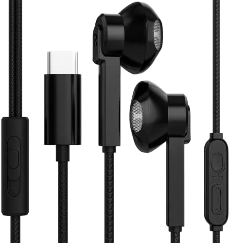 Experience Unmatched Audio Clarity with Maeline USB-C Noise-Canceling Wired Earbuds – Premium In-Ear Headset for Computers, Tablets, and Smartphones – Exceptional Comfort, Built-In Microphone, and Robust Compatibility for All-Day Use
