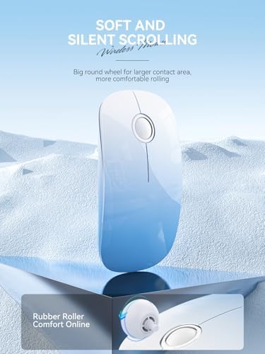 Sleek Purple Wireless Bluetooth Mouse – Effortless Dual Connectivity, 1600 DPI Precision, Whisper-Quiet Clicks, Long Battery Life for Enhanced Productivity and Versatile Device Compatibility