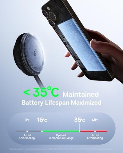 Baseus 3-in-1 Wireless Charger Stand – Qi2 Certified 15 W Fast Charging Station for i Phone 12-15, Apple Watch & Air Pods with 45 W Adapter – Stylish and Efficient Magnetic Charging Solution with Cooling Technology