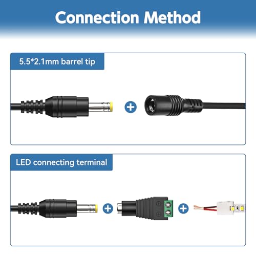 High-Performance 24 V LED Strip Power Supply Adapter | Universal AC to DC Converter for 5050 & 3528 Lights | Global Input Compatibility 100-240 V | Compact 5.5 x 2.1 mm Connector | Optimal Solution for CCTV Systems & Innovative Lighting Designs | Illuminate Your Space with Unwavering Dependability and Efficiency