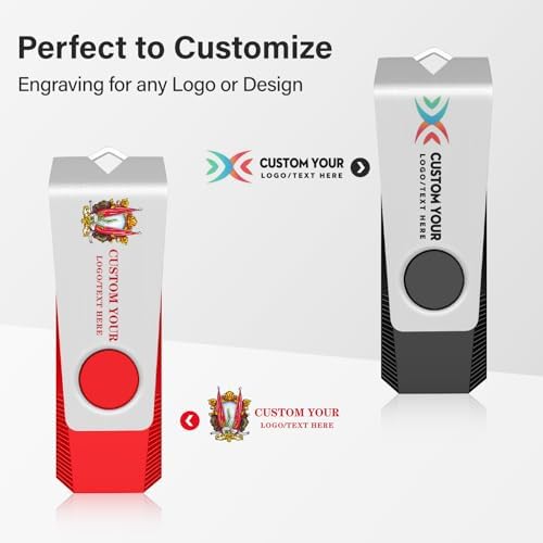 Wooolken 10-Pack 4 GB USB Flash Drives with Lanyards – Vibrant Swivel Memory Sticks for Effortless Data Storage and Backup, Ideal for Home and Office Use, USB 2.0 Compatibility for Quick File Transfers
