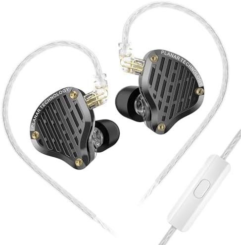 KZ ZSN Pro Hybrid In-Ear Earbud Headphones – High-Fidelity Audio with Dynamic Driver & Balanced Armature, Stylish Metal Faceplate, Detachable Cable for Custom Connectivity – Perfect for i Phone & Android Use, Ideal for Fitness & Everyday Listening (Blue, No Mic)