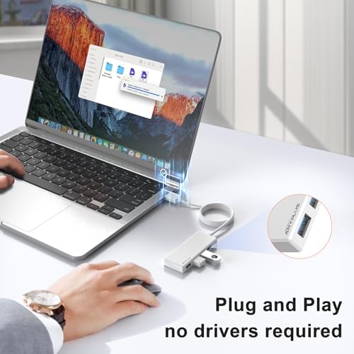 Unlock Seamless Device Connectivity with Our Compact 2 ft USB 3.0 Hub & Multiport Splitter – High-Speed Adapter for Laptops, PCs, i Macs & More – Effortlessly Connect Multiple Devices for Enhanced Productivity on the Go!