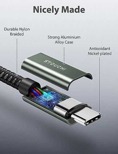 Stouchi 6.6 FT USB-C Extension Cable – Type C 3.1 Male to Female, Ultra-Fast Charging & Data Transfer for PSVR2, Galaxy S23, i Pad Mini/Pro, Mac Book Air M1/M2, and Mag Safe – Enhanced Connectivity & Durability for Gaming and Streaming