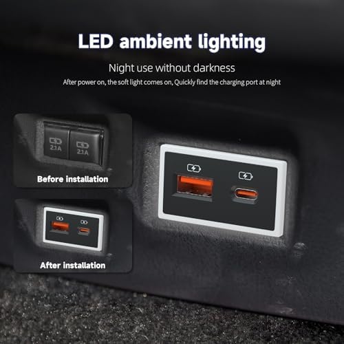 High-Speed Car Charger for Toyota with PD 3.0 USB Type-C Fast Charging & LED Light Show – Ultimate Power Adapter for Modern Devices, Enhanced Durability & Compatibility for Seamless Travel