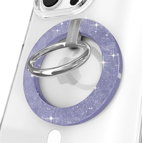 Transform Your i Phone 16, 15, 14, 13, 12 with VELVET CAVIAR’s Amethyst Purple Leopard Mag Safe-Compatible Grip – Stylish Magnetic Ring Holder & Adjustable Stand for Effortless Hands-Free Viewing, Secure Texting, and Enhanced Usability – Elevate Your Mobile Experience with Durable, Lightweight, and Customizable Accessory