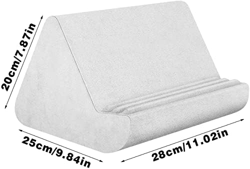 Elevate Your Viewing Experience with the Soft Blues Adjustable Pillow Stand: Ultimate Hands-Free Comfort for Tablets, E-Readers, and Smartphones – Perfect for Cozy Couch or Bedtime Use with Convenient Storage Pocket and Customizable Angles for Optimal Relaxation