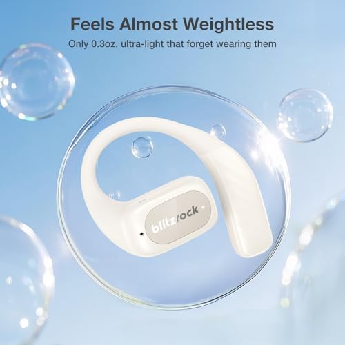 Elevate Your Sound Journey with CT3 Open Ear Bluetooth Headphones – 32-Hour Playtime for Endless Enjoyment, IPX5 Waterproof for Active Lifestyles, and Advanced 4-Mic ENC for Clear Conversations – Tailored EQ App and Ergonomically Designed Earhooks for Ultimate Comfort During Workouts, Running, or Cycling – Seamless Bluetooth 5.4 Connectivity for Uninterrupted Listening Experience