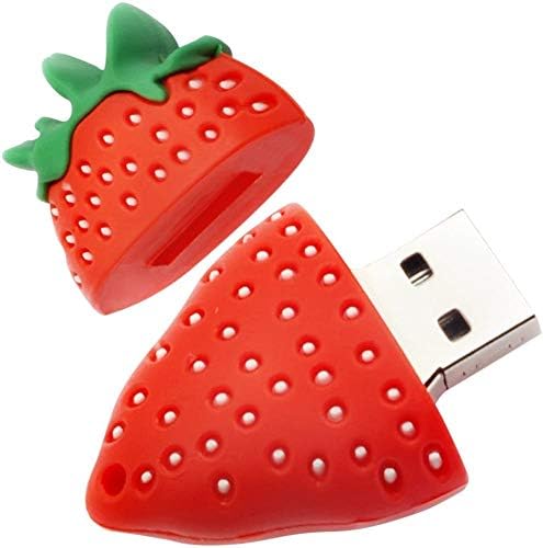 LEIZHAN 16 GB Fruit-Shaped USB Flash Drive Set – Adorable Pineapple, Carrot, Banana, and Strawberry Designs for Fun Data Storage – Perfect Gift for Students and Professionals – 64 GB Total Capacity with Enhanced USB 2.0 Compatibility – Lightweight and Durable Memory Sticks for Easy File Transfer and Backup