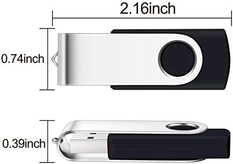 Vibrant 64 GB USB Flash Drive Pack – 5 Colorful Metal Swivel Thumb Drives with LED Indicator & Lanyards for Easy Portability – Ideal for Students & Professionals Seeking Reliable Data Storage Solutions
