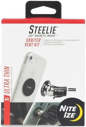 Nite Ize Steelie Original Vent Kit – Premium Magnetic Phone Mount for Effortless Car Vent Attachment – Versatile Hands-Free Holder with Neodymium Magnets – 360-Degree Rotation for Navigation and Calls – Essential Portable Car Accessory for Smartphones and Cases – Enhance Safety and Connectivity on the Road