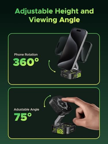 Experience the Power of Convenience with the UGREEN Mag Flow Qi2 Magnetic 2-in-1 Wireless Charging Station – Fast Charge for i Phone 12-16 & Air Pods, Genshin Impact Edition – Travel-Friendly Design for Effortless Portability and Seamless Device Alignment. Elevate Your Charging Game with Enhanced Speed and Stylish Aesthetics!