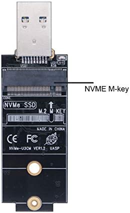 High-Speed Cablecc USB 3.1 Gen2 NVMe M-Key SSD External Enclosure – 10 Gbps Data Transfer for 2230/2242 mm Drives, Tool-Free Setup & Durable Aluminum Design for Optimal Cooling and Portability