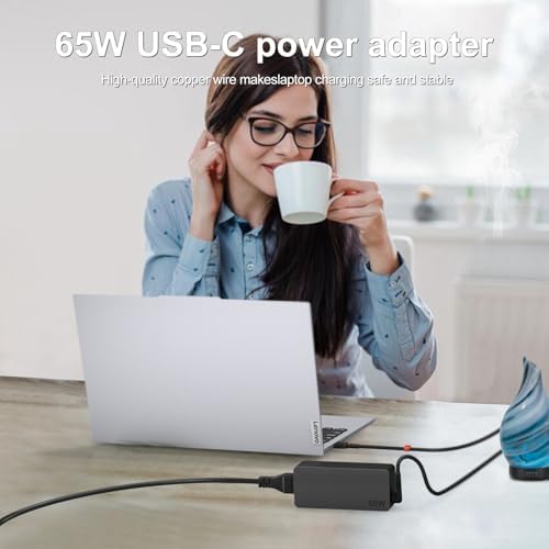 Premium 65 W USB-C Fast Charger for Lenovo Laptops – 14 ft Extended Cable for Yoga, Think Pad, and Chromebook – Global 100-240 V Compatibility – Ultimate Power Delivery for Home, Office, and Travel – Reliable Charging Solution for All Devices with Enhanced Flexibility and Performance