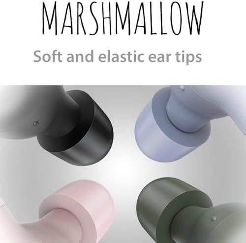 JVC Marshmallow True Wireless Earbuds with Bluetooth 5.3 – 28 Hours Playtime, Comfortable Memory Foam Design, IPX4 Water-Resistant, Built-in Mic, Ultra-Compact Charging Case for i Phone & Android Users – Perfect for Active Lifestyles and Everyday Use