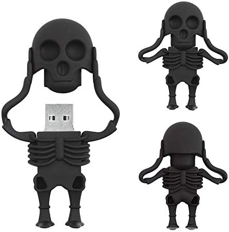 Skull Shaped 64 GB USB Flash Drive – Unique Personality Memory Stick for Stylish Data Storage | Borlter Clamp Cool USB 2.0 Thumb Drive Perfect for Gifts & Everyday Use | Durable, Portable & Compatible with All Devices