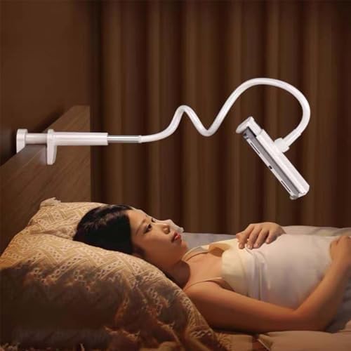 Phone Holder,gooseneck Phone Holder,360° Rotate Support Rod One-Hand Adjustable Cell Phone Holder,for Desk Headboard Nightstand. (White) – Enhanced Compatibility and Speed