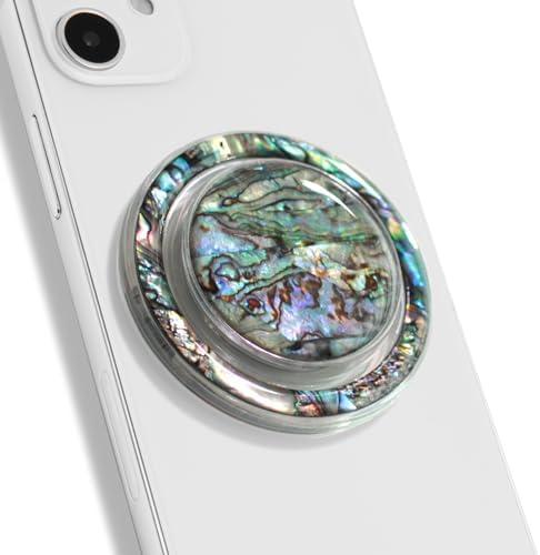 Seashell-Inspired Phone Grip Stand – Stylish Blue-Green Collapsible Holder for Smartphones and Tablets – Ultimate Stability and Hands-Free Viewing Solution – Perfect Gift for Tech Enthusiasts and Trendsetters
