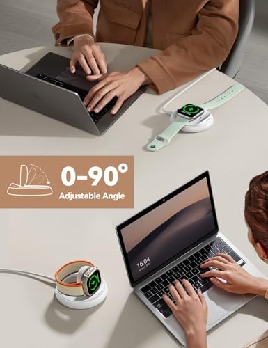 Revolutionize Your Apple Watch Charging with JOYROOM Portable Magnetic Dock – Fast Charging Stand for Apple Watch Series 10-2 & SE, Foldable Travel Design, Nightstand Mode for Effortless Alarm & Time Access, Sleek Black Finish, Durable & Efficient Power Solution for Home or On-the-Go Use