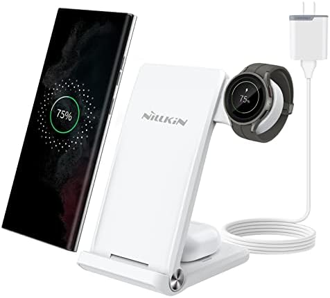 Nillkin 3-in-1 Wireless Charging Hub for Samsung Devices – Fast-Foldable Power Station for Galaxy S23/S22/S21, Galaxy Watch (5/4/3/Active 2), and Galaxy Buds – Ultimate Travel-Friendly Charger with Smart Safety Features and Efficient Power Management Nillkin 3-in-1 Wireless Charging Hub for Samsung Devices – Fast-Foldable Power Station for Galaxy S23/S22/S21, Galaxy Watch (5/4/3/Active 2), and Galaxy Buds – Ultimate Travel-Friendly Charger with Smart Safety Features and Efficient Power Management