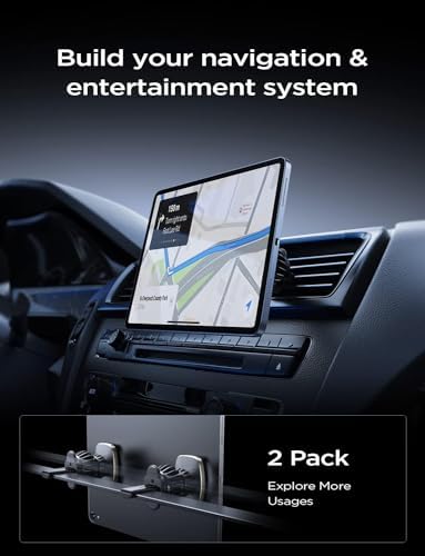 LISEN Dual Pack Magnetic Phone Holder for Car Vent – Military-Grade 6 Magnet System for Ultimate Stability, Compatible with i Phone 16/15/14/13 Pro Max Plus and Samsung S25 – Effortless Installation and Universal Fit for All Vehicles