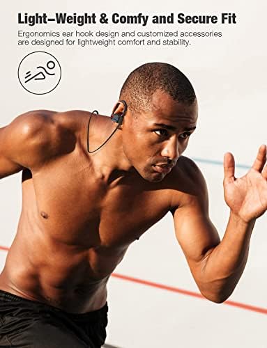 Otium Wireless Bluetooth Earbuds – IPX7 Waterproof Sports Headphones with 15-Hour Playtime for Gym & Running – Superior Sound Isolation & Ergonomic Comfort for Active Lifestyles – Seamless Device Compatibility – Black