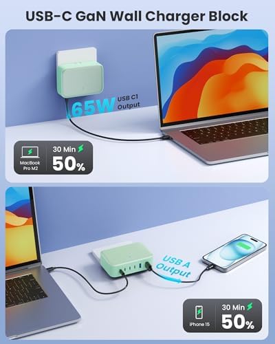 200 W USB C Charging Hub with 6 Ports – Ga N IV Foldable Wall Charger for Rapid Device Power-Up, PD 65 W Laptop Charger for Mac Book Pro, Dell, i Phone 16/15, i Pad, Galaxy & Steam Deck – Compact & Travel-Friendly Fast Charging Solution