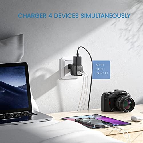 LENCENT Global Travel Power Adapter – Compact High-Speed PD 20 W & QC 3.0 Universal Charger for Seamless International Use – Lightweight Outlet Converter for US, UK, EU, Japan & More – Essential Fast Charging Solution for World Travelers