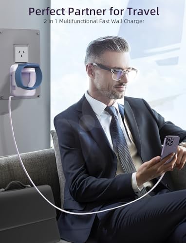 Compact 36 W 2-in-1 i Phone and Apple Watch Travel Charger – High-Speed Retractable Wall Charging Solution for i Phone 11 to 16 and All Apple Watch Models – Ideal for Mobile Professionals and Adventurers on the Go