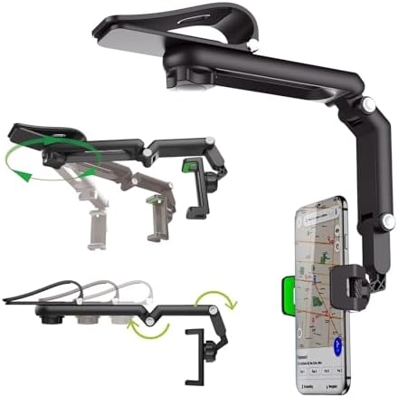 Revolutionize Your Driving with the Ivieicip 360-Degree Rotatable Rearview Mirror Smartphone Holder – Universal Fit for Safe Navigation and Effortless Hands-Free Communication, Perfect for All Smartphone Models