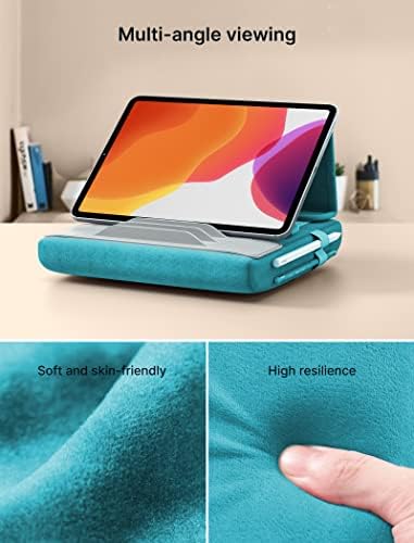 JSAUX Multi-Angle Tablet Pillow Stand – Ergonomic Holder for i Pad, Kindle & Smartphones, 4-11″ Devices in Navy Blue – Ultimate Comfort for Hands-Free Viewing on Bed, Lap or Desk, Ideal for Movies, Reading & Video Calls