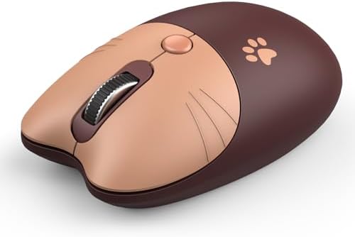 Adorable Pink Cat Wireless Silent Mouse – 2.4 GHz Plug and Play Optical Companion for Laptop & PC – Compact, Noise-Free Design Perfect for Home, Office, and Study Sessions – Cute Cat-Themed USB Nano Receiver Included