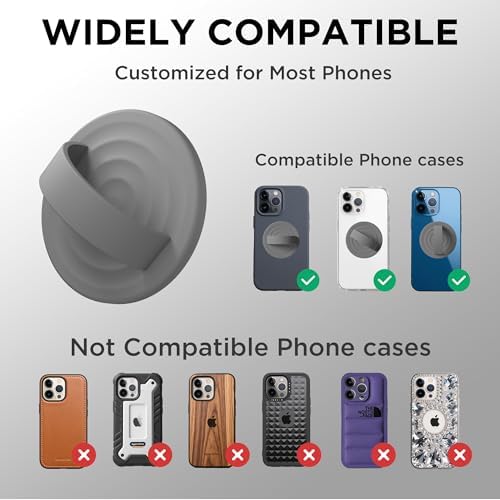 Revolutionary Magnetic Phone Ring Grip Holder – Ergonomic Silicone Finger Loop for i Phone Pro Max/Plus, 12/13/14/15/16 Series – Compatible with Mag Safe – Oat Color Enhances Aesthetics and Comfort – 360-Degree Rotation for Effortless Use – Secure Your Device with Style and Stability – Essential Smartphone Accessory for Unmatched Usability and Convenience