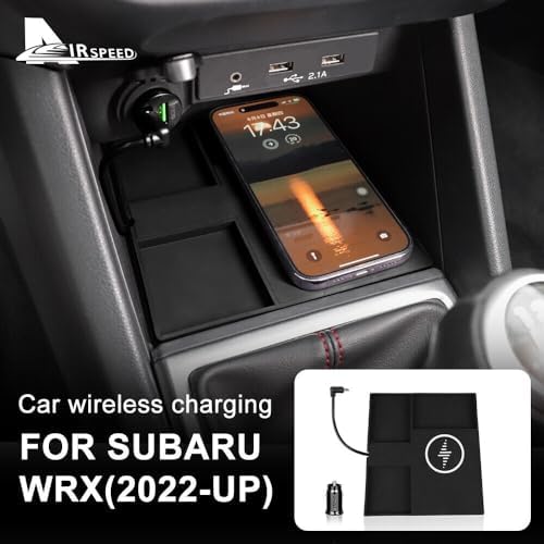 Fast 15 W Wireless Charging Pad for 2022-2024 Subaru WRX – Premium Qi Auto Charger Station, Effortless Device Powering, Sleek Design with Non-Slip Grip for Secure Charging on the Go, Easy Installation, Perfect Fit for Modern Subaru Accessories